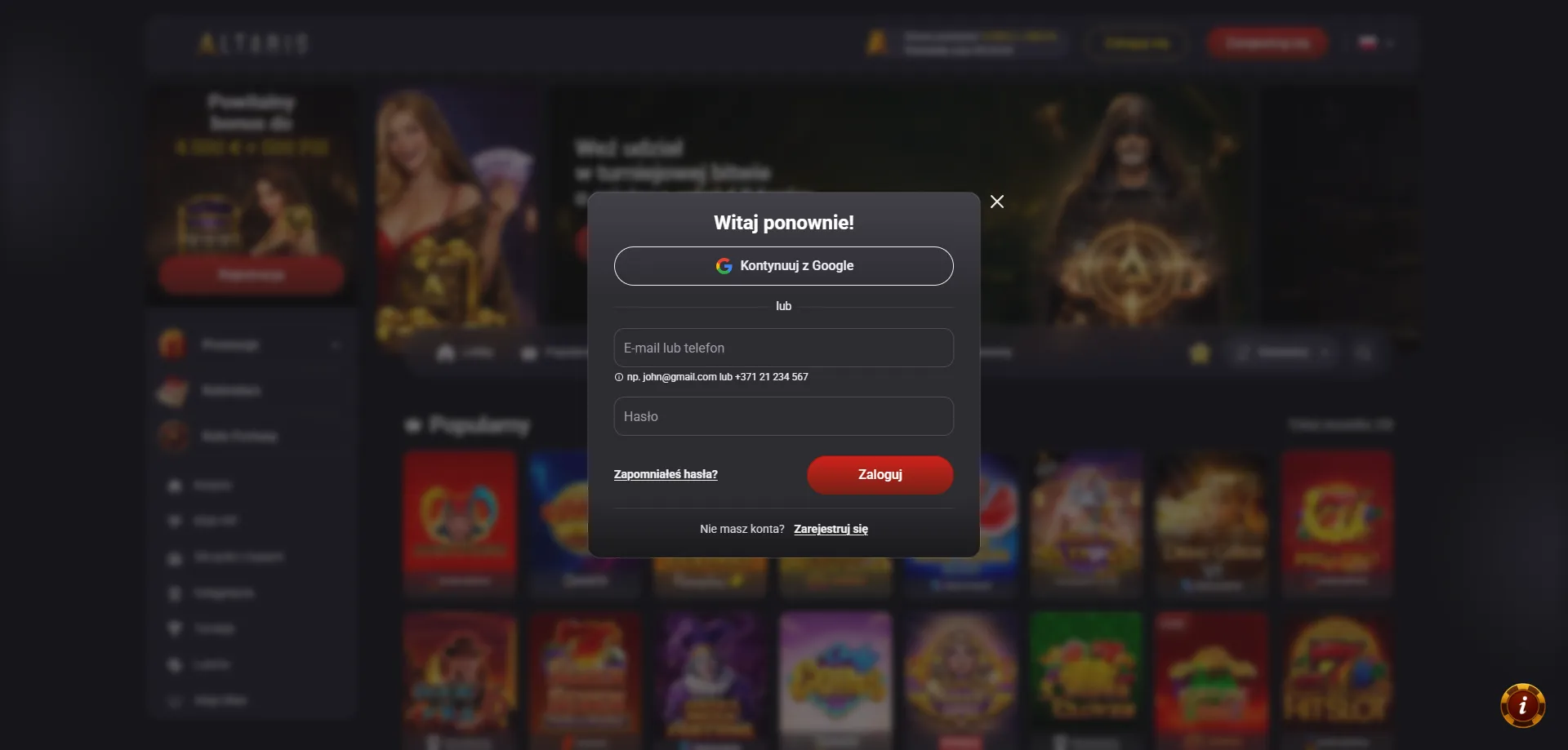 Altaris Casino licencja i bezpieczeństwo – informacje dla graczy